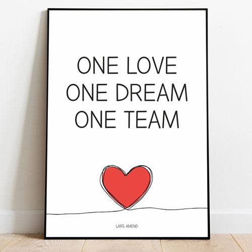 One Love, One Dream, One Team + Höre niemals auf zu träumen! (Classic Design) Bild