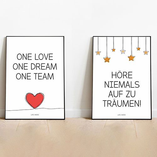 One Love, One Dream, One Team + Höre niemals auf zu träumen! (Classic Design) Bild